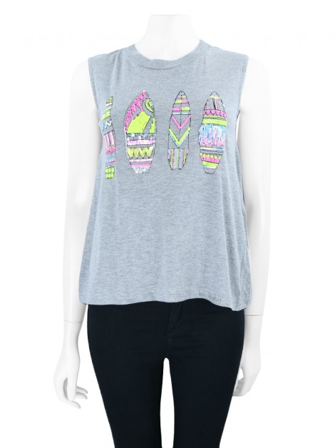 Blusa Markus Lupfer Cinza Estampa Colorida