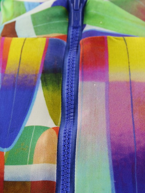 Top Salinas Tecido Estampa Orgânica Multicolor
