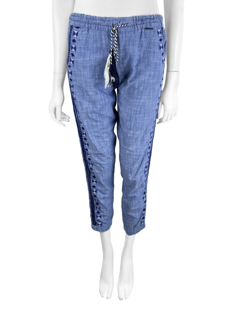 Calça Rapsodia Bordados Azul