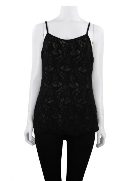 Blusa Anne Fontaine Renda Preta