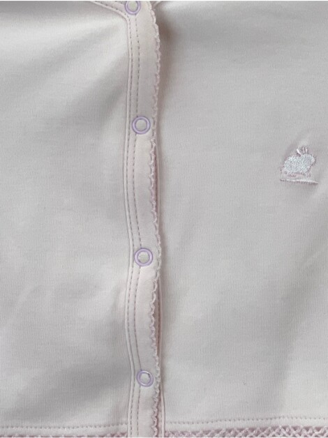 Casaco Baby Cottons Cardigan Botões Rosa