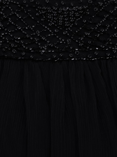 Vestido Sandro Barros Seda Preto
