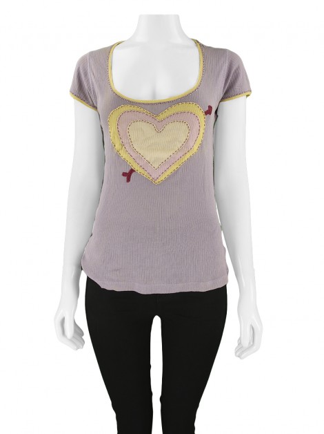 Blusa Isabela Capeto Coração Lilás 