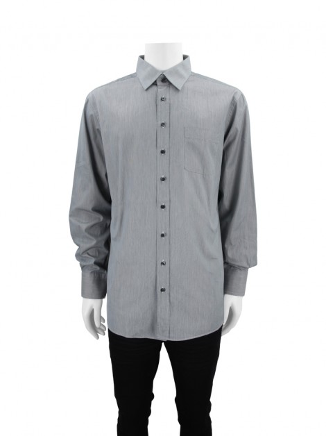 Camisa Artigiano A Misura Tecido Cinza Masculina