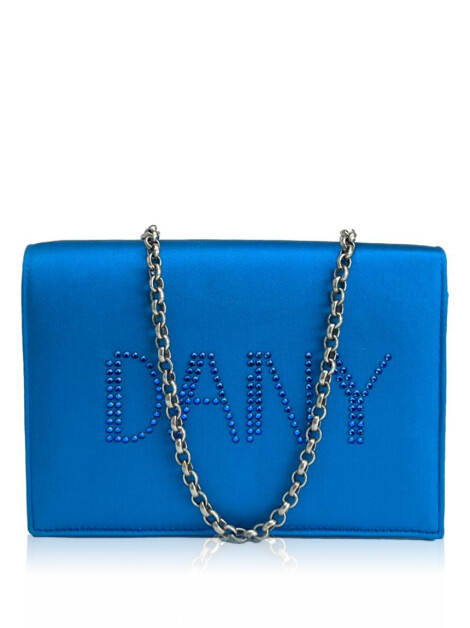 Bolsa com Alça Glorinha Paranaguá Dany Cetim Azul