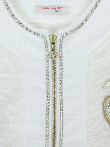 Conjunto Laura Biagiotti Renda Off White Infantil