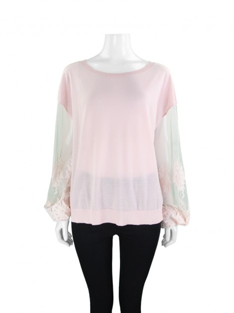 Blusa Interdee Lã Suéter Rosa