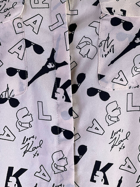 Camisa Karl Lagerfeld Estampa Rosé
