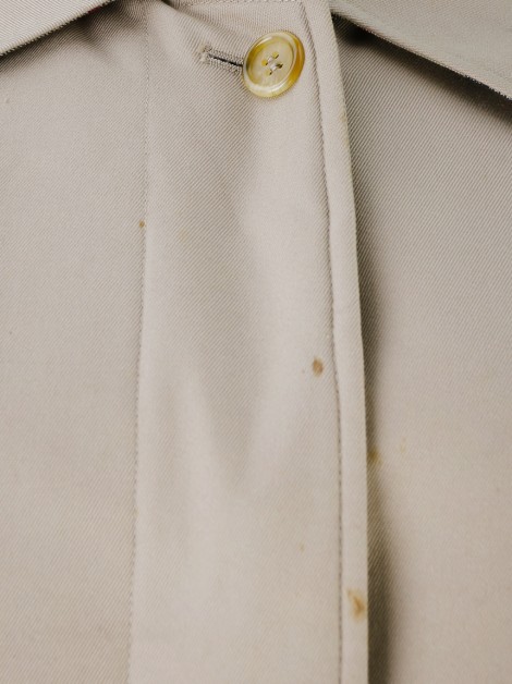 Casaco Burberry Trench Coat Vintage Algodão Bege
