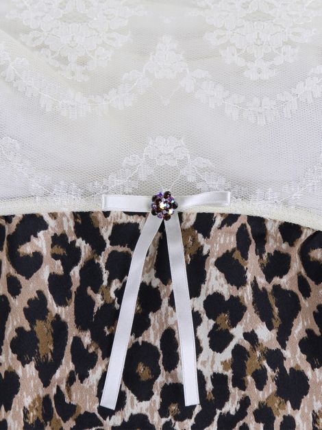 Vestido Victoria's Secret Tecido Animal Print Marrom