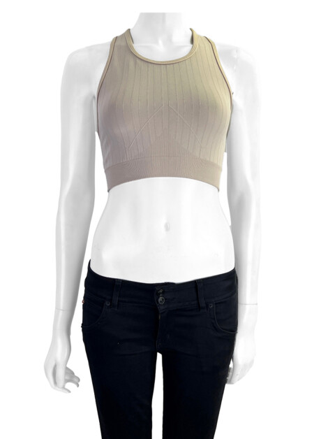 Sportwear Lauf Top Texturizado Bege