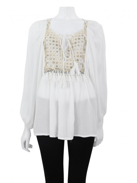 Blusa Miss June Bordada Tassel