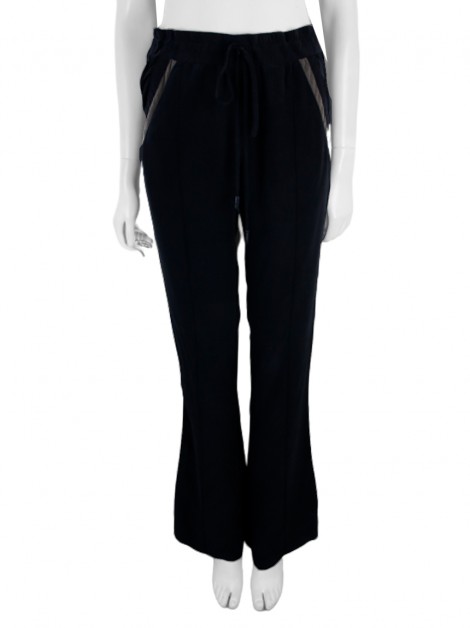 Calça Giuliana Romanno Seda Flare Preta