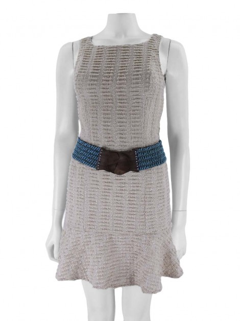 Cinto Resort Couture Miçangas Azul