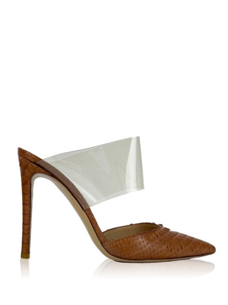 Sapato Gianvito Rossi Virtua Python Marrom