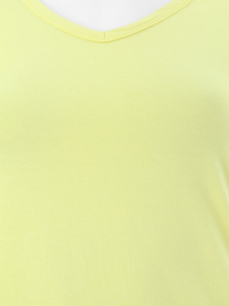 Blusa Costume Camiseta Malha Amarela