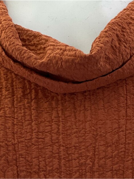 Blusa Alcaçuz Texturizado Terracota