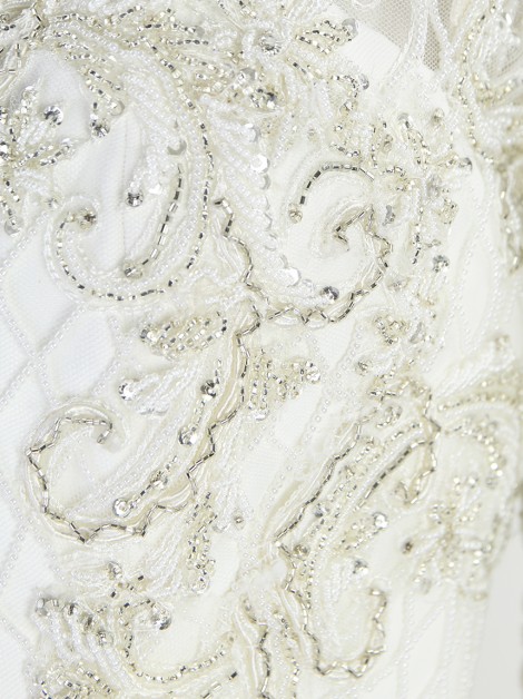 Vestido de Noiva Camila Chain Bordado Off-White