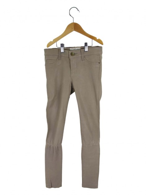 Calça Current Elliott Couro Skinny Etoupe Infanto-Juvenil