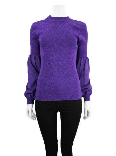 Blusa Primart Paola Bernardi Glitter Roxo