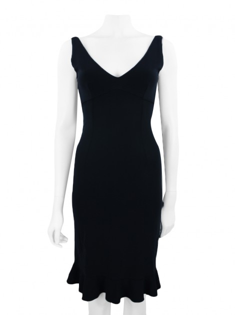 Vestido Maria Helena Lacerda Babados Preto