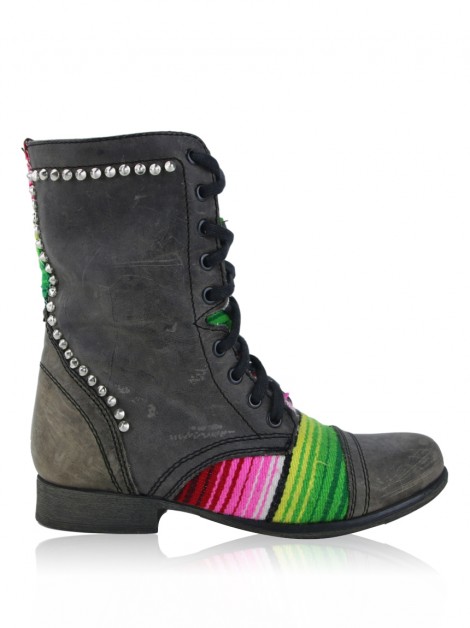 Coturno Steve Madden Camurça Cinza