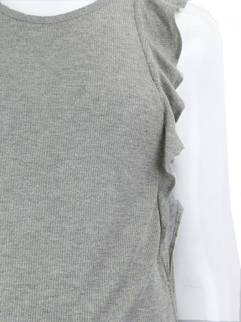 Blusa Madewell Canelada Cinza