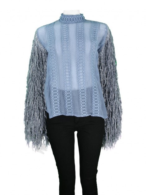 Blusa Fabiana Milazzo Seda Franja