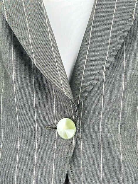 Blazer Giorgio Armani Listrado Cinza