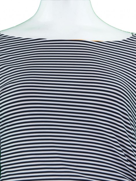 Vestido Wymann Listrado Bicolor