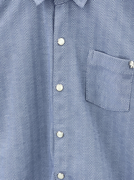 Camisa Paola da Vinci Azul Estampada