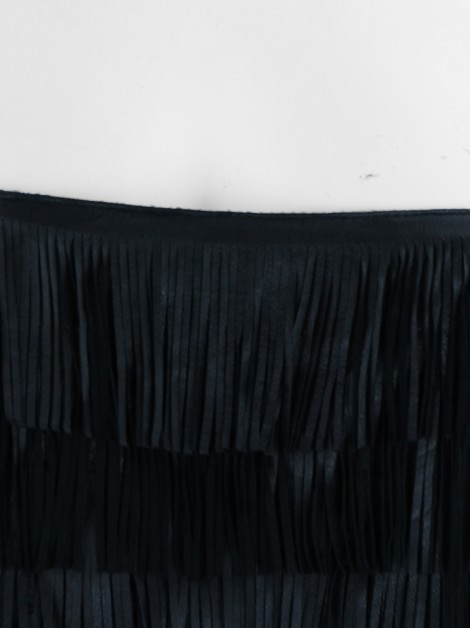 Vestido Patricia Viera Couro Fringe