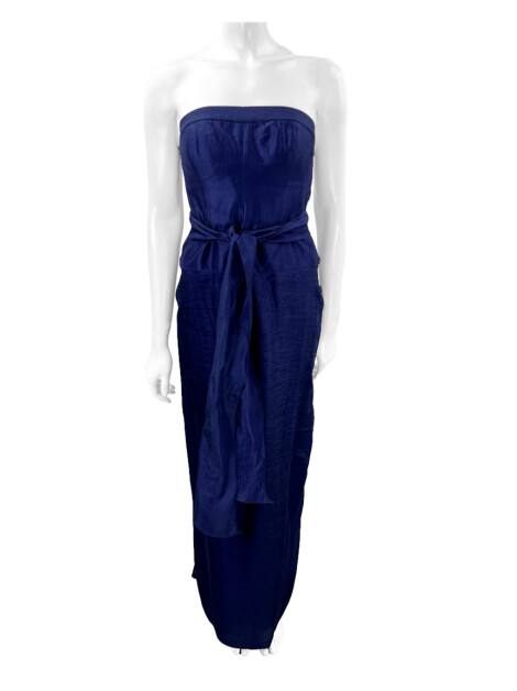 Vestido Clo Orozco Linho Azul