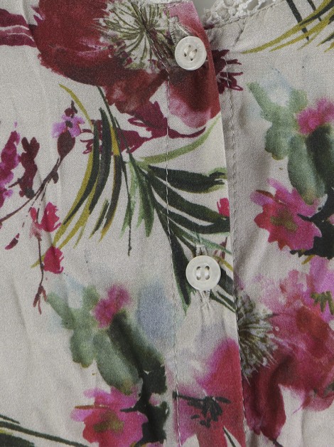 Blusa Costume Renda Florida