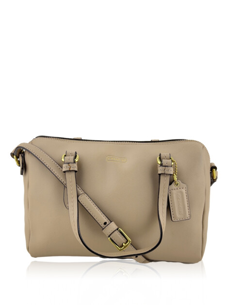 Bolsa com Alça Coach Mini Couro Bege