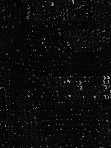 Vestido Aidan Mattox Paetês Preto