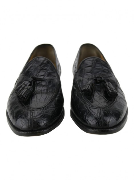 Sapato Fratelli Rossetti Croco Preto