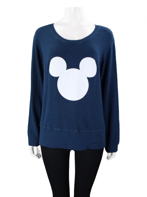 Blusa Monrow Manga Longa Azul