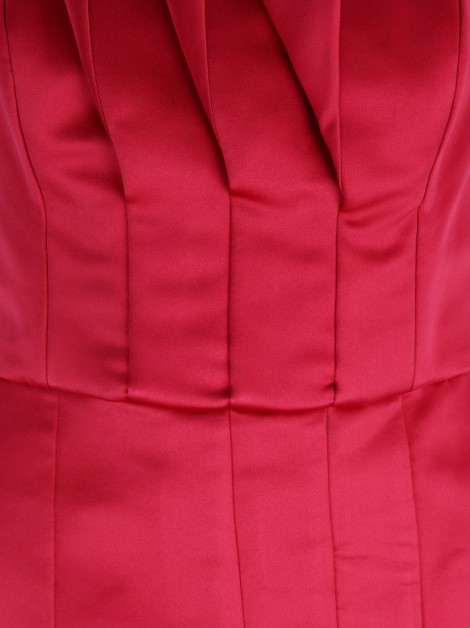 Vestido de Festa André Lima Plissado Vermelho