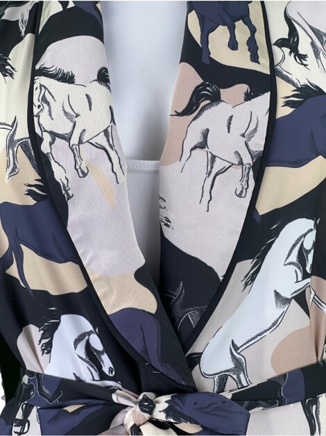 Casaco Amaro Kimono Estampado