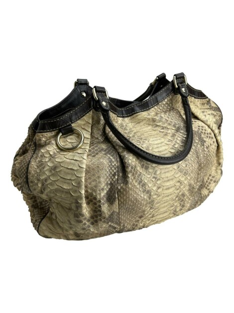 Bolsa Gucci Sukey Python Bege