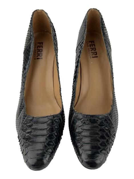 Sapato Ferri Python Preto
