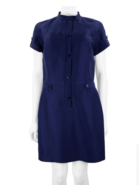 Vestido Halston Heritage Tecido Azul