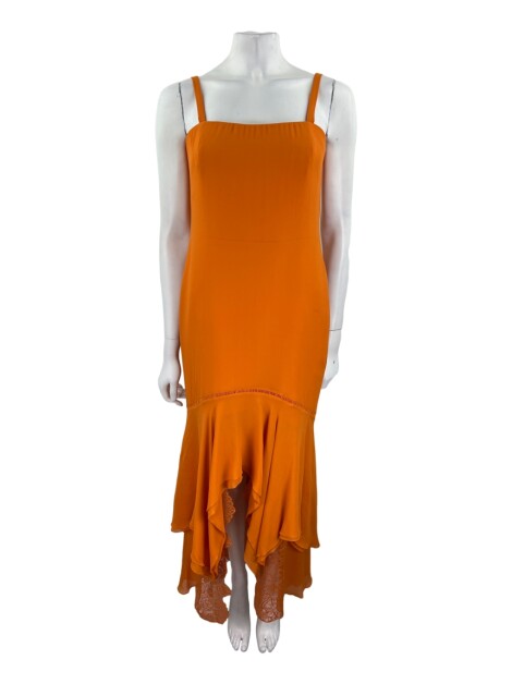 Vestido Barbara Bela Tecido Laranja