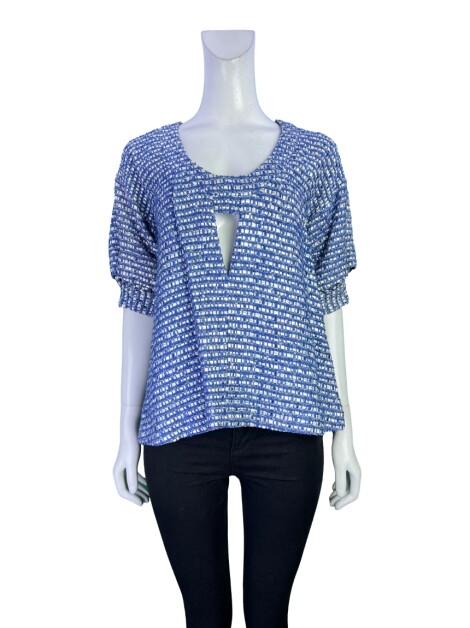 Blusa Erre Tweed Azul Original - ZWA576 | Etiqueta Única