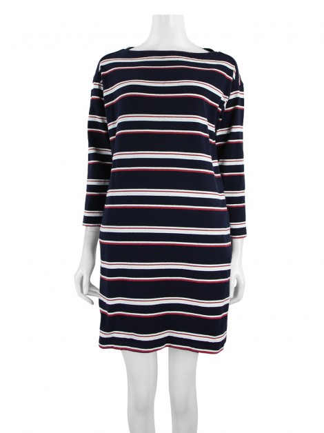 Vestido Uniqlo Listrado Azul Marinho