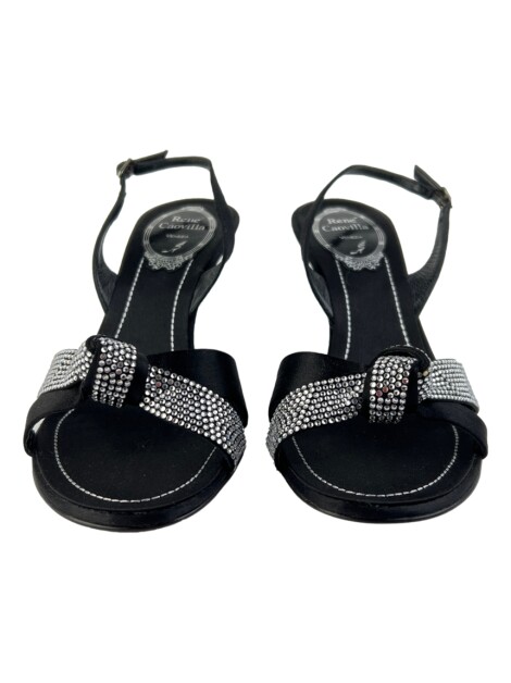 Sapato de Salto René Caovilla Strass Preto