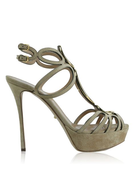 Sandália Sergio Rossi Camurça Honey Cream