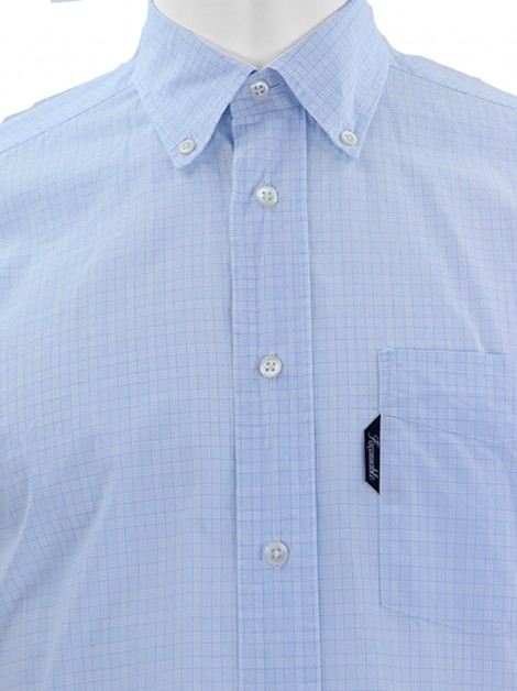 Camisa Façonnable Classique Xadrez Azul Masculino