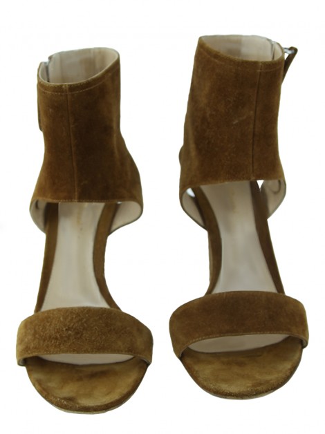 Sapato Gianvito Rossi Ankle Strap Camurça Marrom